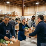 Community Services food drive volunteers