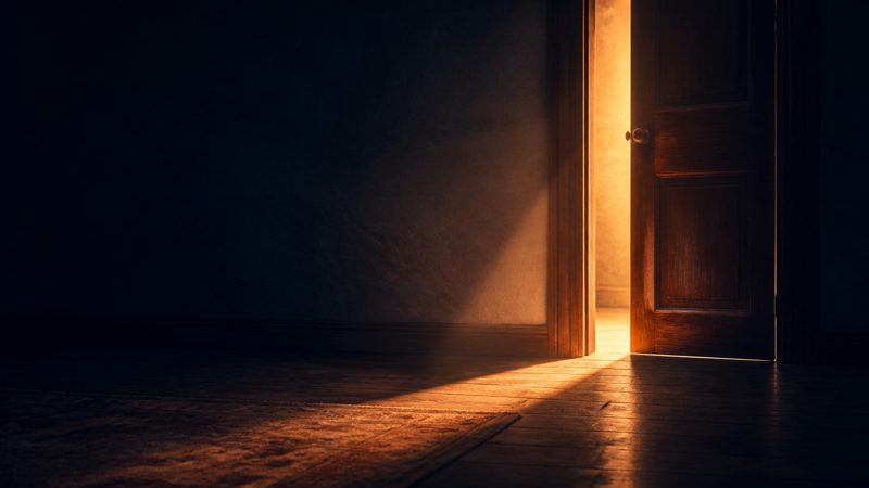 Why Hell? &mdash; warm light breaking through a doorway into a dark room