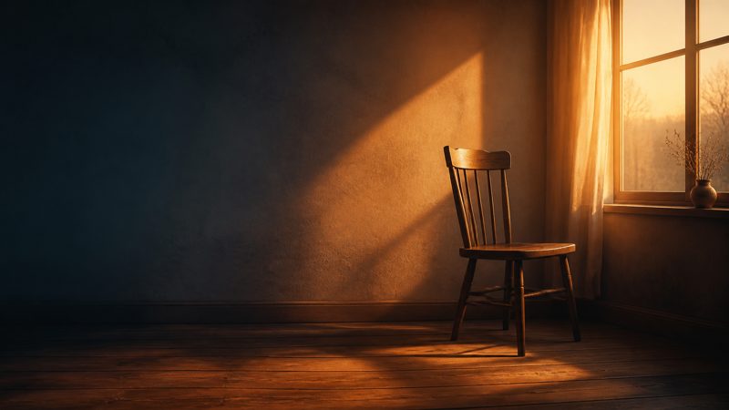 Why the Delay? &mdash; an empty chair in warm morning light